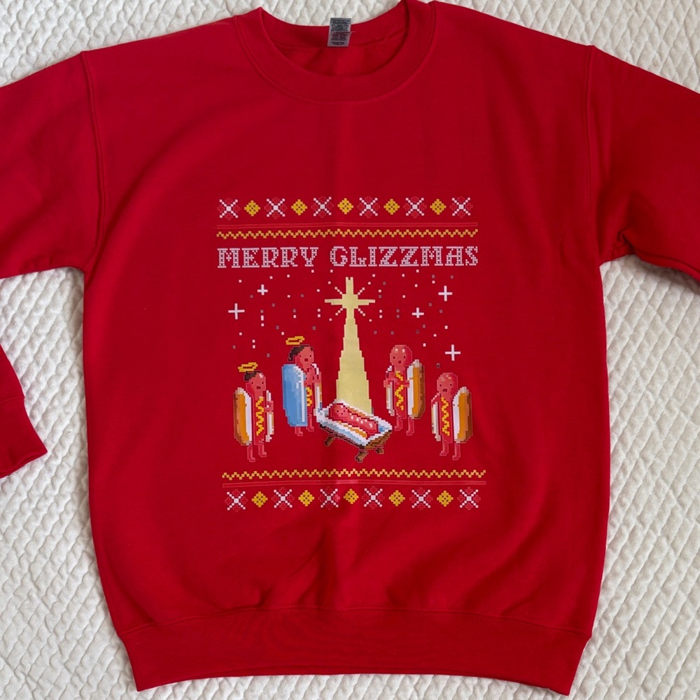 Merry Glizzmas Sweatshirt - Ugly Christmas Sweater